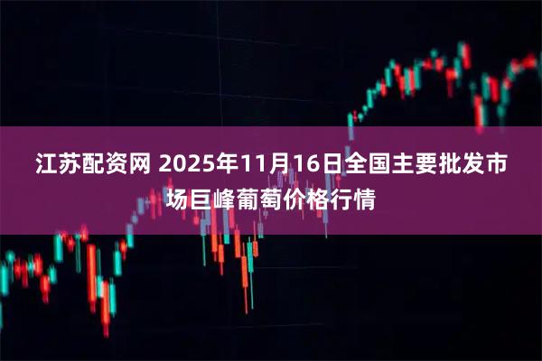 江苏配资网 2025年11月16日全国主要批发市场巨峰葡萄价格行情